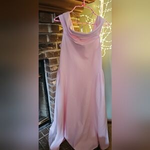 💥PROM SALE💥DANCE Special Event Elegant Light Pink Sleeveless Cowl Neck Dress